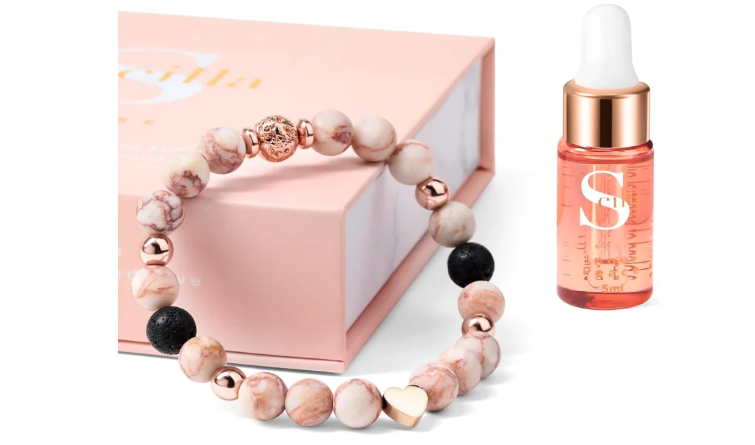 Bracelet diffuseur en pierre de lave